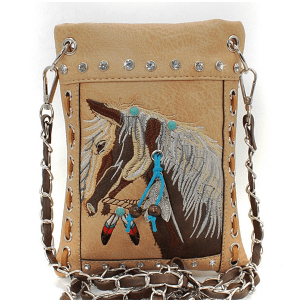 TAN IPHONE BAG HIPSTER SMALL MESSENGER STYLE BAG