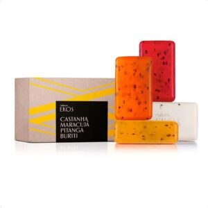 Natura Ekos Soap Bar with Chestnut, Passion Fruit, Pitanga, and Buriti 4x100 G