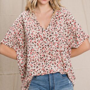 COLORFUL IVORY LEOPARD TOP