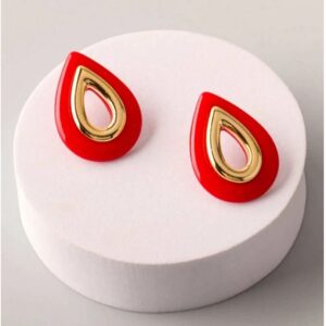 FASHION ASSORTED COLORS WATER DROP EARRINGS