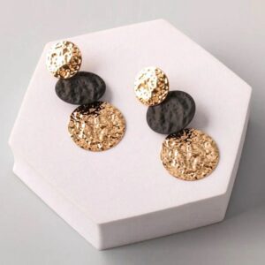 FASHION GOLD & SILVER HANGING EARRINGS