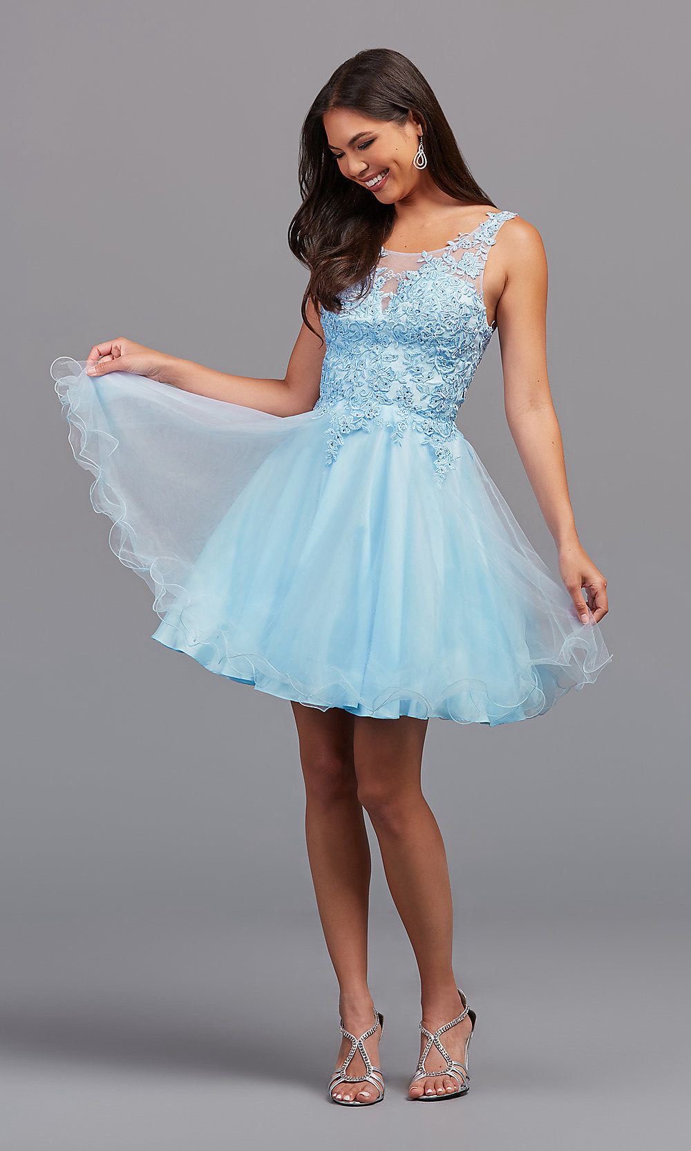 Full Tulle Skirt Homecoming Dress - Image 2