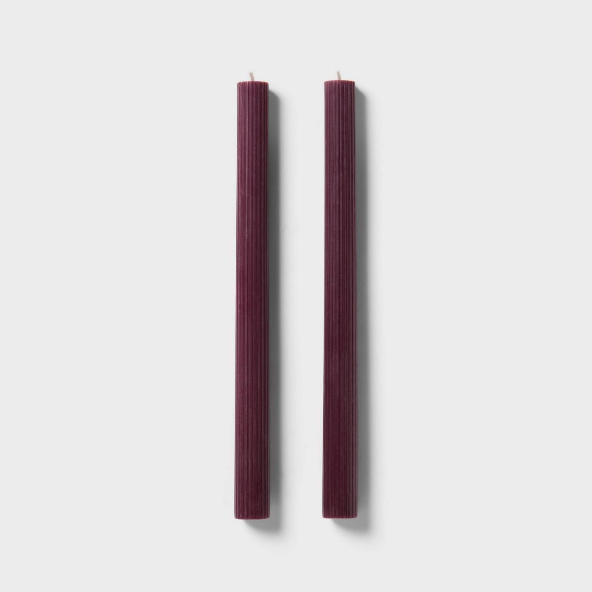 4pk Ribbed Taper Candle Set - Threshold™️ Purple - Image 3