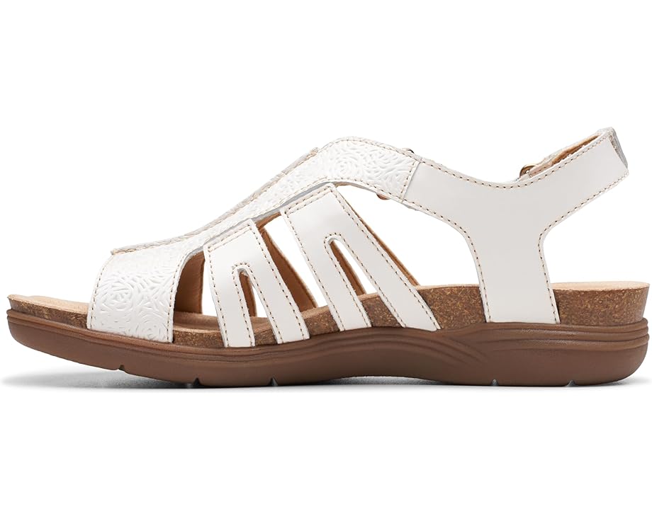 Clarks April Belle White Leather Slingback Sandals - Image 2